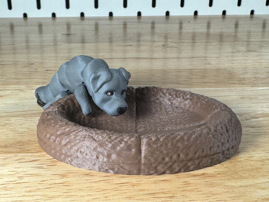 Silver Labrador, Flexi Keychain