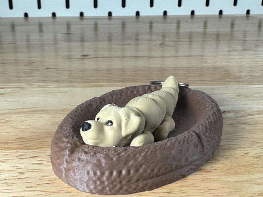 Yellow Labrador - Flexi Keychain