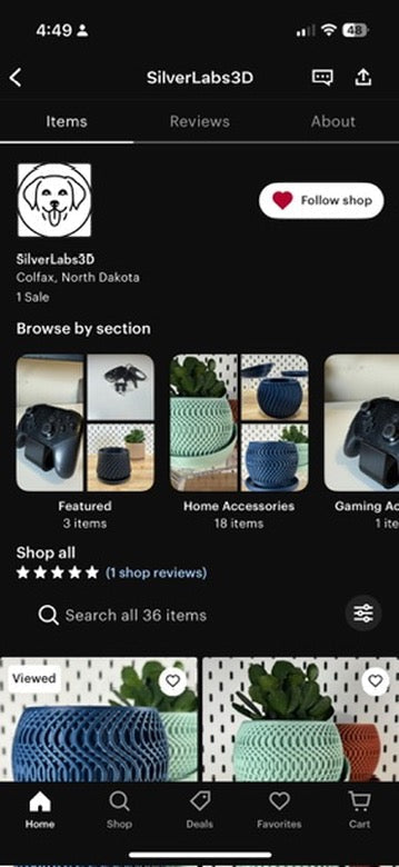 Etsy Shop — Still Growing