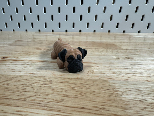 Pug, Flexi Keychain