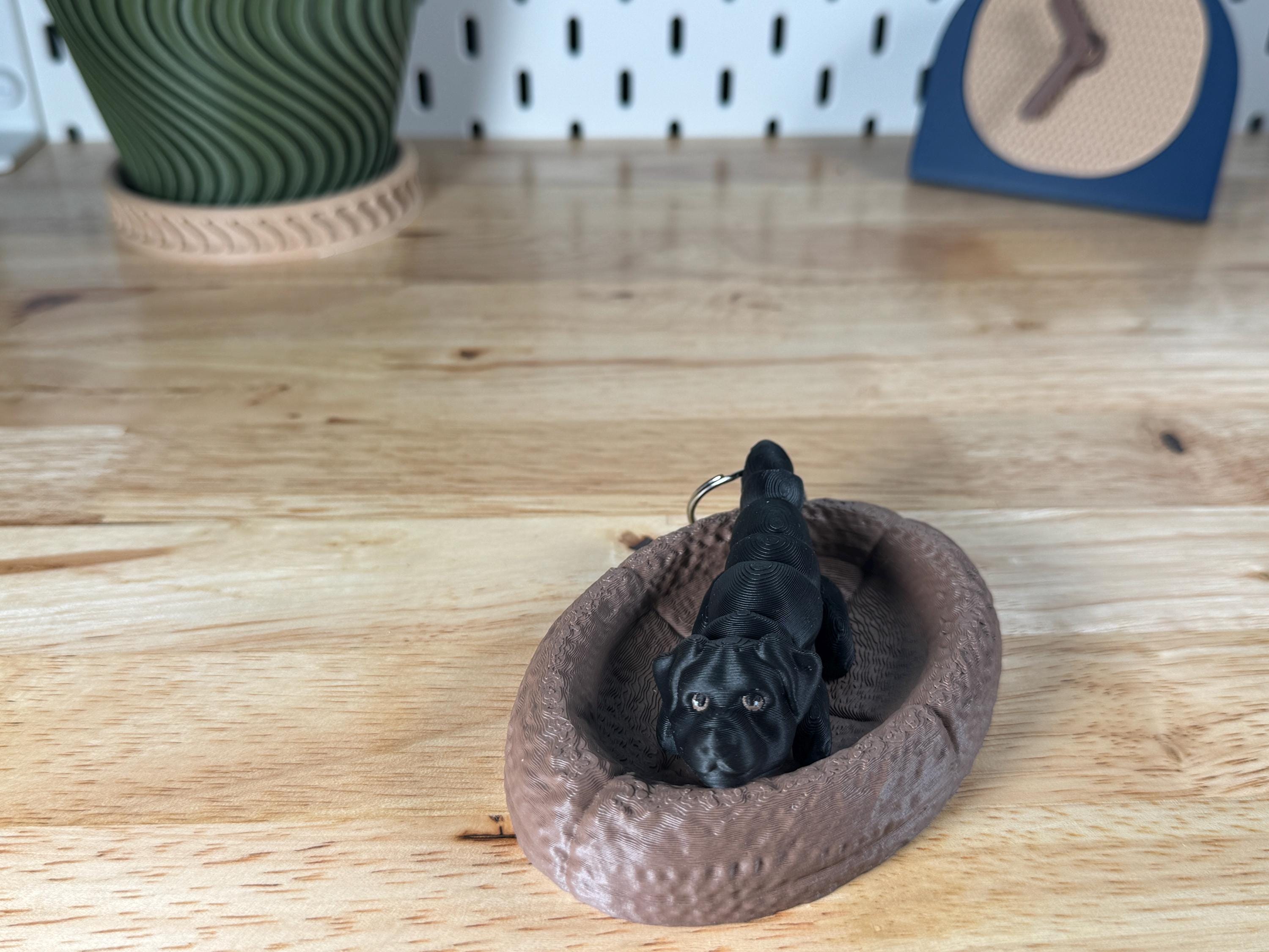 Black Labrador, Flexi Keychain