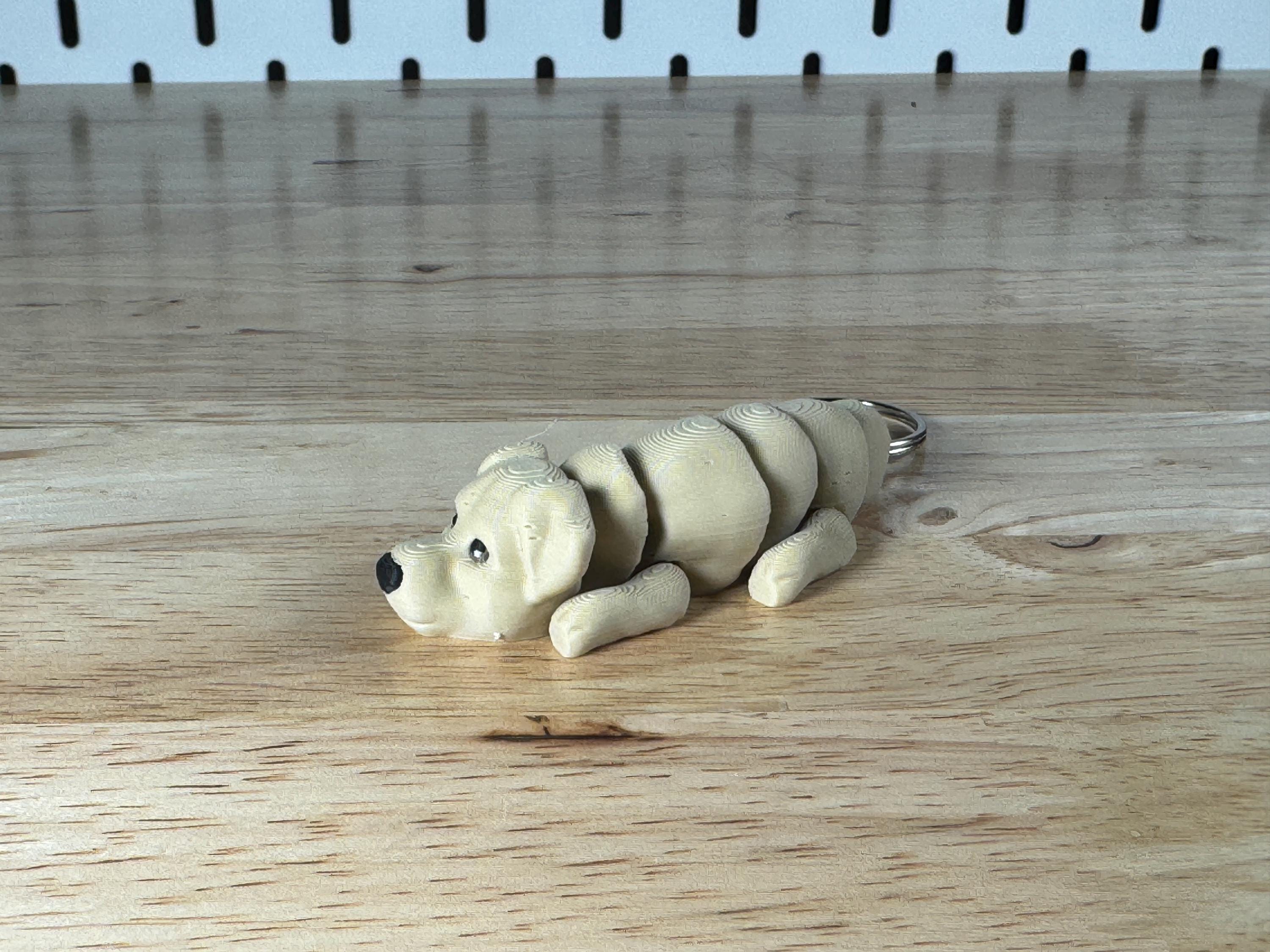 Yellow Labrador - Flexi Keychain
