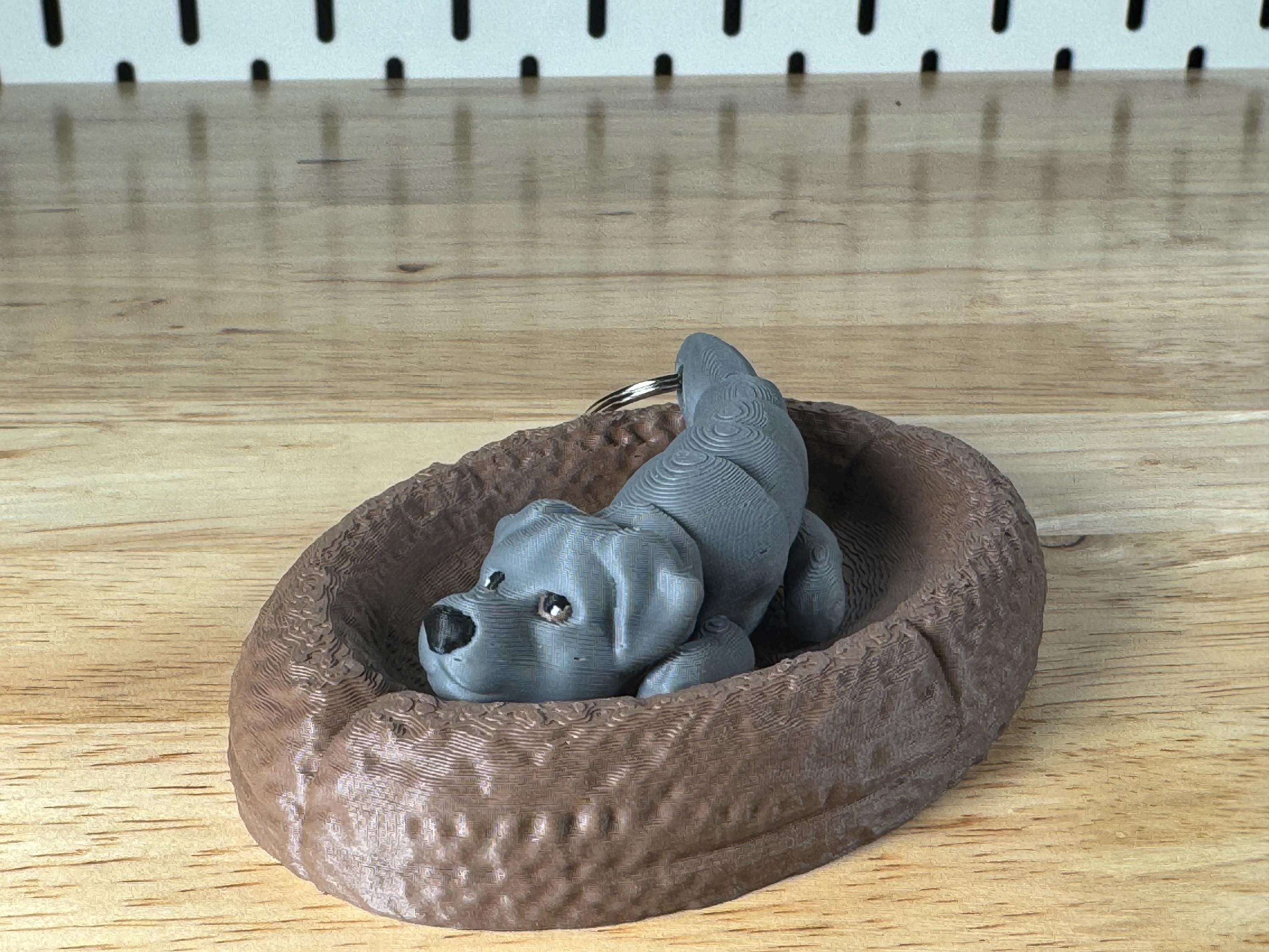 Silver Labrador, Flexi Keychain