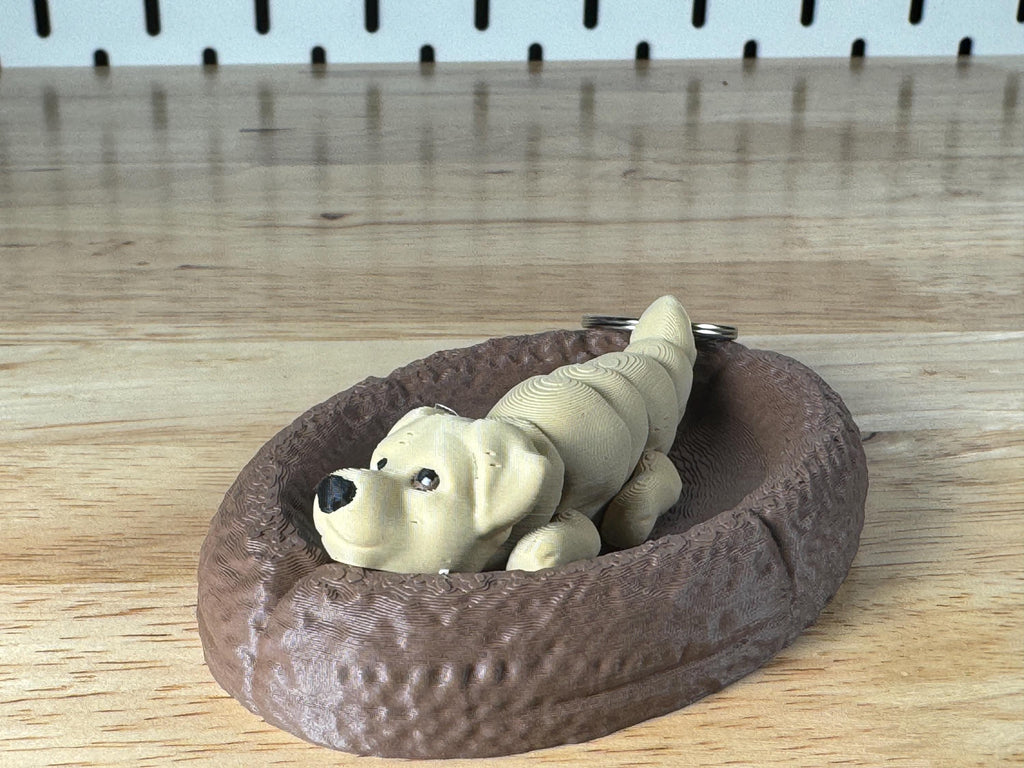 Yellow Labrador - Flexi Keychain