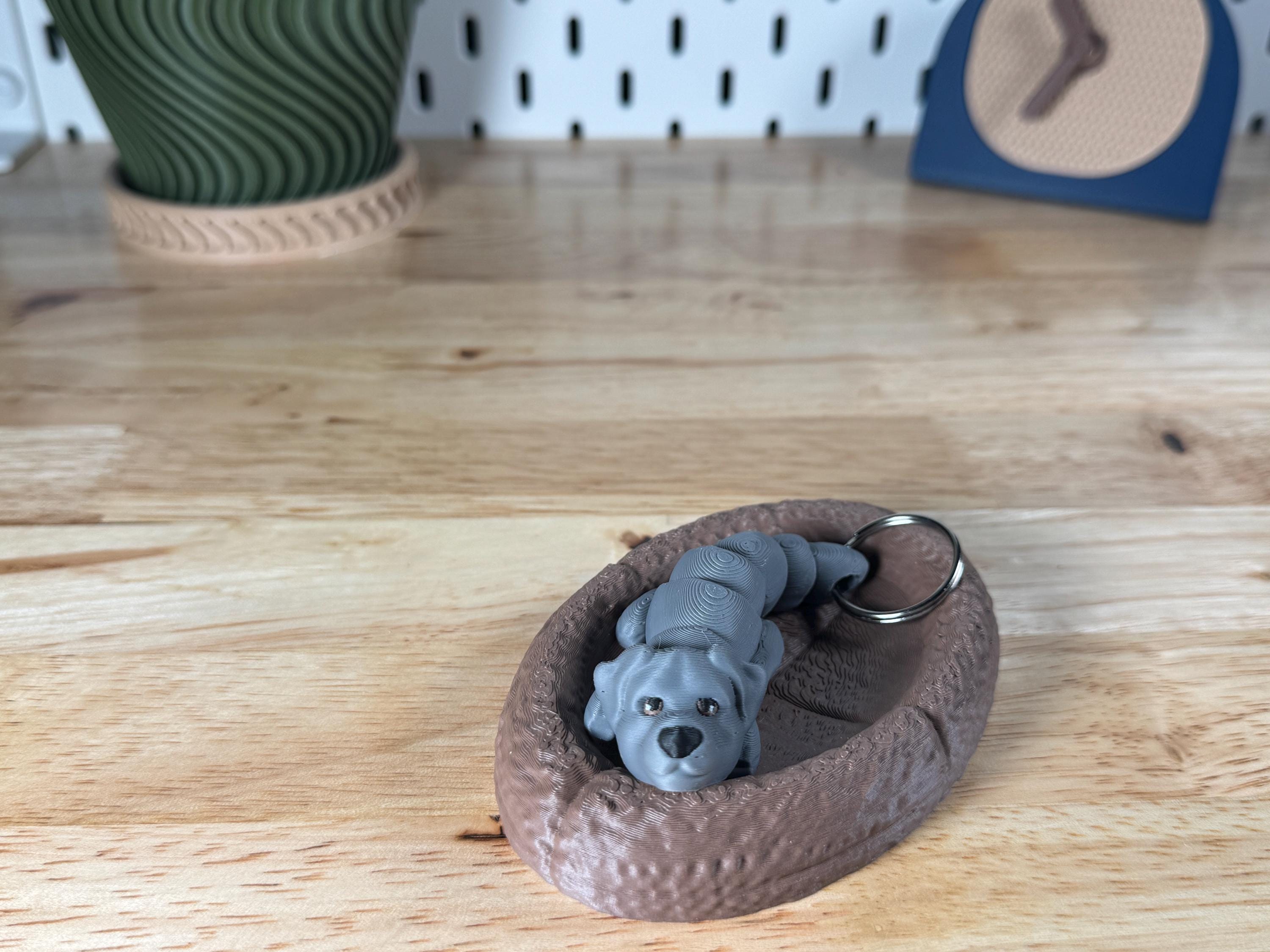 Silver Labrador, Flexi Keychain